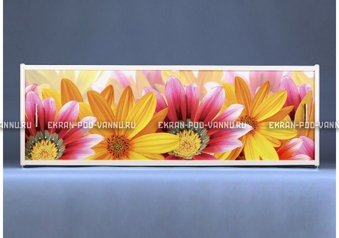 Раздвижной ФОТО экран - Flowers – купить по цене 8500 руб. в интернет-магазине в городе Саратов картинка 1