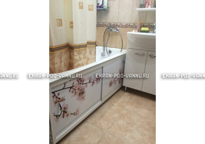Раздвижной ФОТО экран - Белая акация – купить по цене 8500 руб. в интернет-магазине в городе Саратов картинка 1