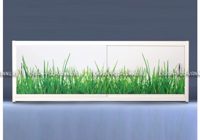 Экран на роликах EUROPLEX Трава – купить по цене 12400 руб. в интернет-магазине в городе Саратов картинка 1