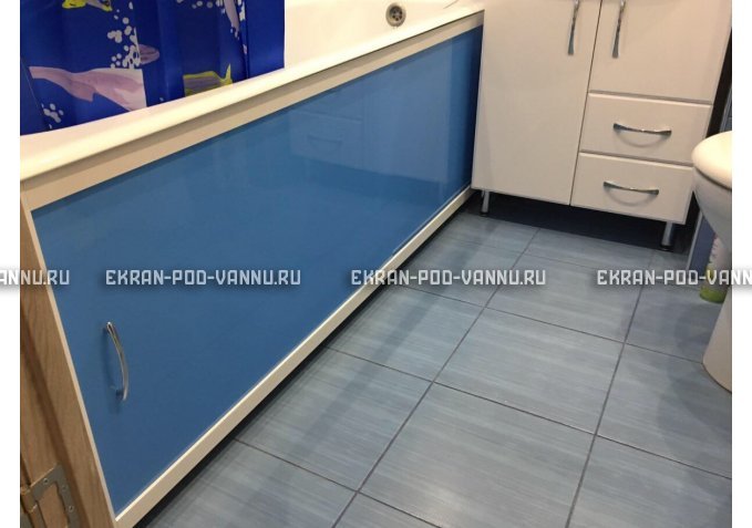 Раздвижной экран EUROPLEX Комфорт голубой – купить по цене 6750 руб. в интернет-магазине в городе Саратов картинка 1