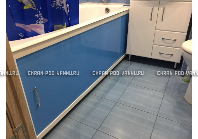 Раздвижной экран EUROPLEX Комфорт голубой – купить по цене 6750 руб. в интернет-магазине в городе Саратов картинка 3