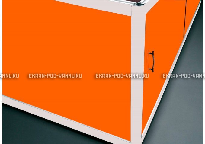 Угловой экран EUROPLEX Комфорт оранжевый – купить по цене 8180 руб. в интернет-магазине в городе Саратов картинка 1