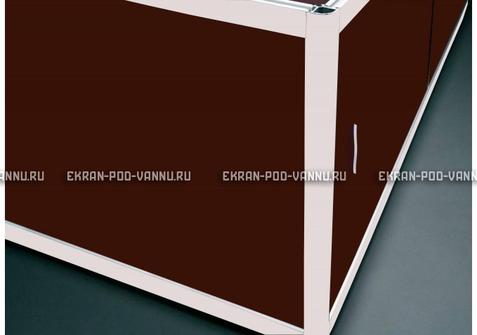 Угловой экран EUROPLEX Комфорт шоколад – купить по цене 8180 руб. в интернет-магазине в городе Саратов картинка 1