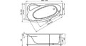 Акриловая ванна 1MarKa Gracia 150x94 – купить по цене 19400 руб. в интернет-магазине в городе Саратов картинка 17