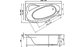 Акриловая ванна 1MarKa Gracia 150x94 – купить по цене 19400 руб. в интернет-магазине в городе Саратов картинка 8